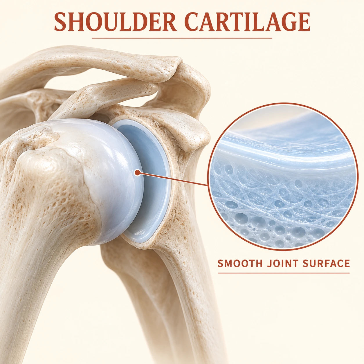 Shoulder cartilage and smooth joint surface